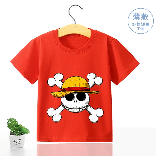 One Piece Anime T-shirt para crianças, Luffy, traje Sanji Ace, roupas  infantis, bebê manga curta, tops para meninos - AliExpress