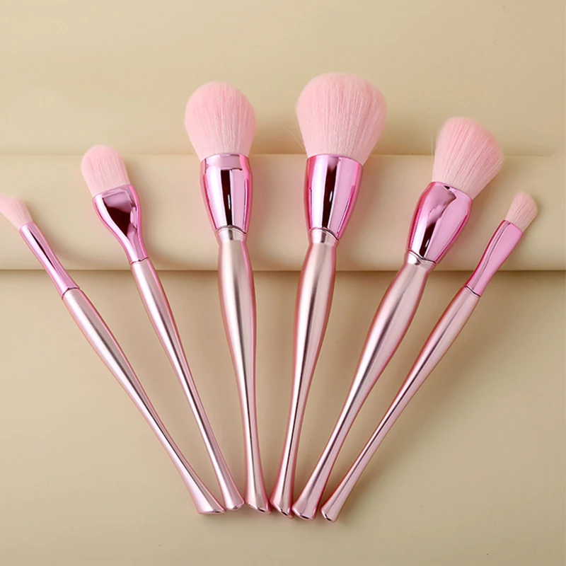 

10Pcs Pink Makeup Brushes Set Soft Fluffy Cosmetic Powder Brush Eye Shadow Highlighter Foundation Blush Brush Women Beauty Tool