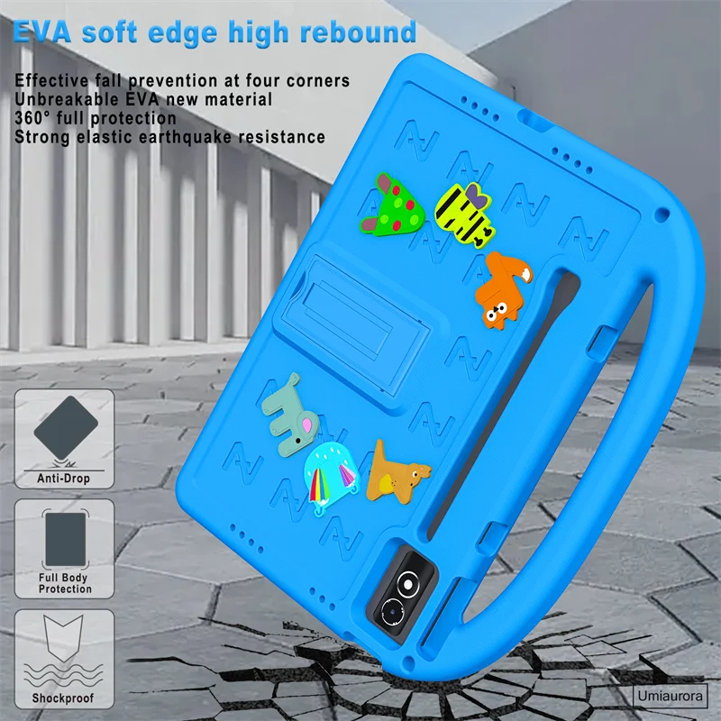 Kids Shockproof EVA Handle Stand Tablet Case