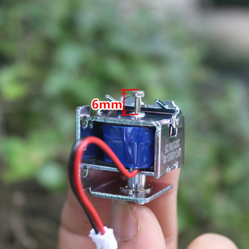SFO-0615S DC 5V-12V Micro Solenoid Electromagnet Plunger Suction Push-Pull Type Electric Solenoid Magnet for Electronic Lock
