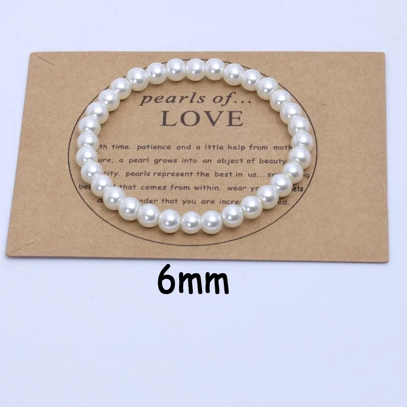 Pearl Bead Bracelet for Women Various Sizes or Chain Customizable 18cm Girth Elastic 5-10mm Imitation Pearl Beads stone bead bracelet,beaded bracelet,pearl bracelet