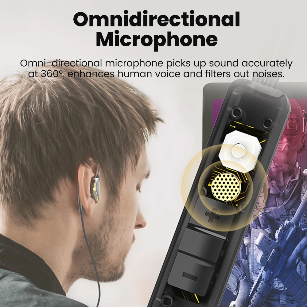 2.5m Long USB-A Wired Earphones For Desktop Computer In-ear Cable Headphones With Mic Handsfree USB Headset For Notebook Laptop