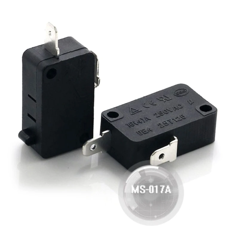 KW1-103 Microwave Oven Door Micro Switch Fit for Microwave Washing Machine Rice Cooker 16A 250V 2 Pins (Normally Close)