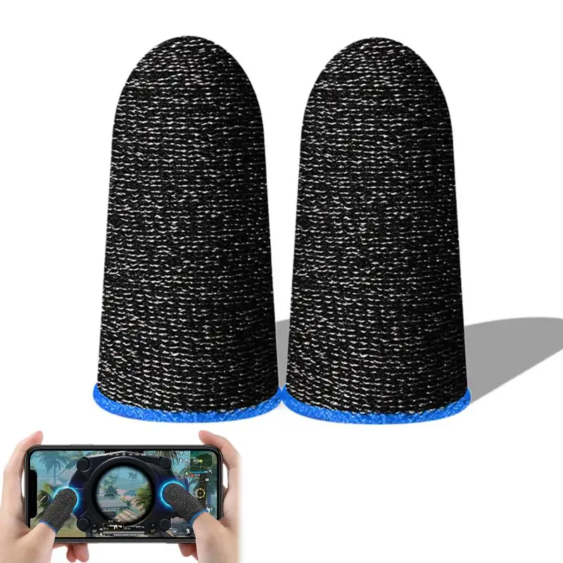 

1 Pair For PUBG Gaming Finger Sleeve Breathable Fingertips Sweatproof Anti-slip Fingertip Cover Thumb Gloves For Mobile Game