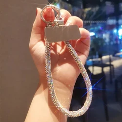 Elegant Diamond Phone Lanyard with Metal Clip - Deluxe Wrist Accessory (Colorful)