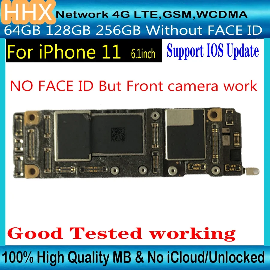 Original Unlocked For iPhone 11 / 11 Pro Motherboard With Face ID Mainboard Clean iCloud For iPhone Pro Full Chips Plate iphone motherboard mobile motherboard cell phone parts