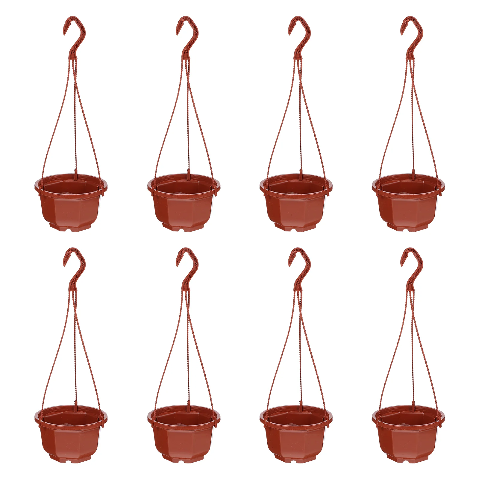 

8 Pcs Octagonal Plastic Flower Pot Hanging Hanging Garden Hanging Hanging Indoor Planterser Basketsers Indoor Pots Flowerpot