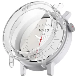 Premium Tempered Glass Protective Screen & Bumper for Smartwatch Accessories (Transparent)
