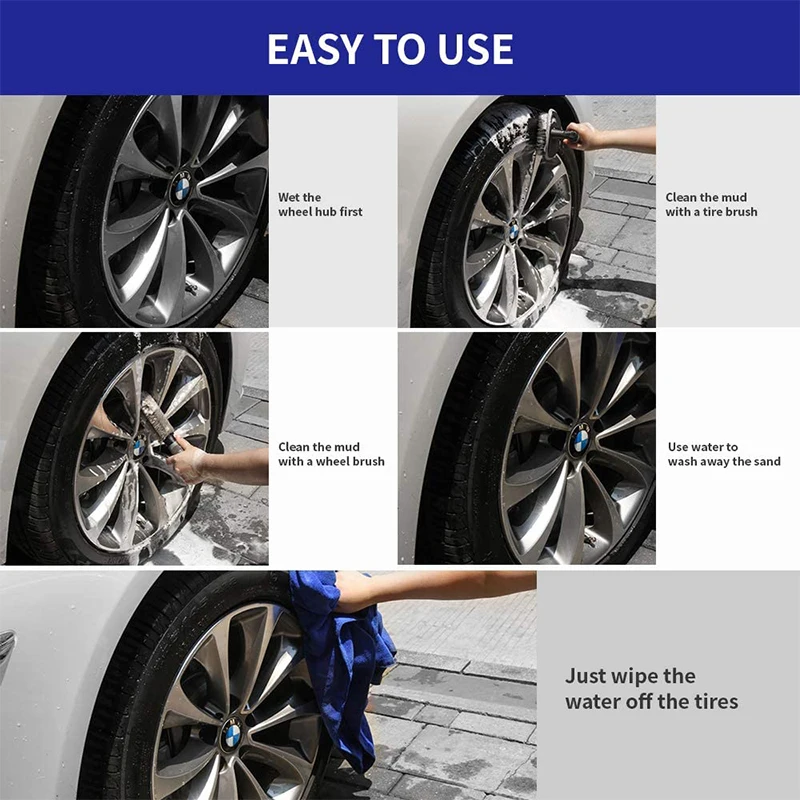 Wheel Cleaning Brushes For Rims Rim Cleaner Brush Wheel Brushes For Dirt &  Road Grime Car Rim Cleaning Brush Car Detailing - AliExpress