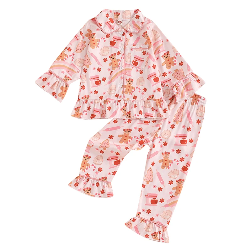 SOLOYEE Pigiama Natale Famiglia Set, Pigiami Natalizi per Tutta la Famiglia, Manica Lunga Pigiama Natalizio Invernale e Pantaloni (Nero/Donna, XL