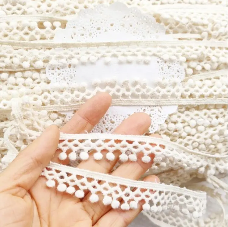 Cotton Embroidered Floral Lace Trim Ribbon 5 Meters 1.9cm Handicrafts DIY Sewing Craft Clothing Garment Accessories lace ribbon lace sewing supplies lace sewing accessories lace accessories lace garment accessories clothing accessories