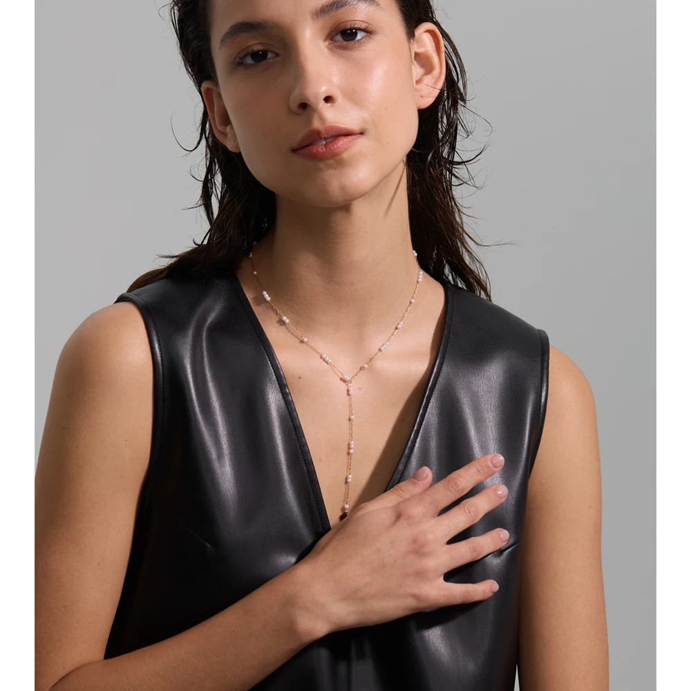 Yhpup Necklace Imitation Pearls Water Resistant