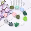 10Pcs Cartoon Leaf Silicone Beads Baby Teether Toy Infant Pacifier Chain Chewable Nursing Teether For DIY Handmade Accessories 3