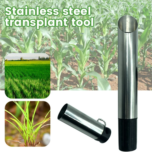 Kézi Virágcserép Szerszám Ültetés Palánták Kerti Park Csőcső -Transzplanter Lámpa Szűrő Rozsdamentes Acél - Image 5