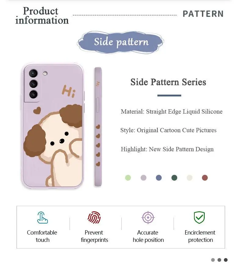 Fluffy Puppy Silikon-Handyhülle für Samsung Galaxy S23 S22 S21 S10 S9 S8 Plus Note 20 Ultra 10 Plus Cover – Detail 2