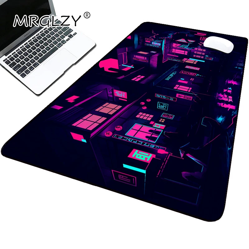 

Aesthetic Neon Tokyo City Kawaii Gaming Gamer Mouse Pad Anime Carpet Soft Laptop Mice Pad Desktop Keyboard Mat Table Computer