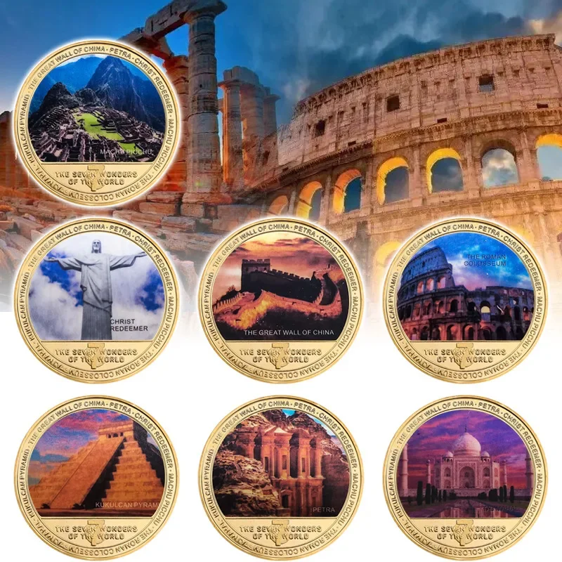 Monete Commemorative Di Sette Meraviglie Di Vendita Calde Per La Raccolta