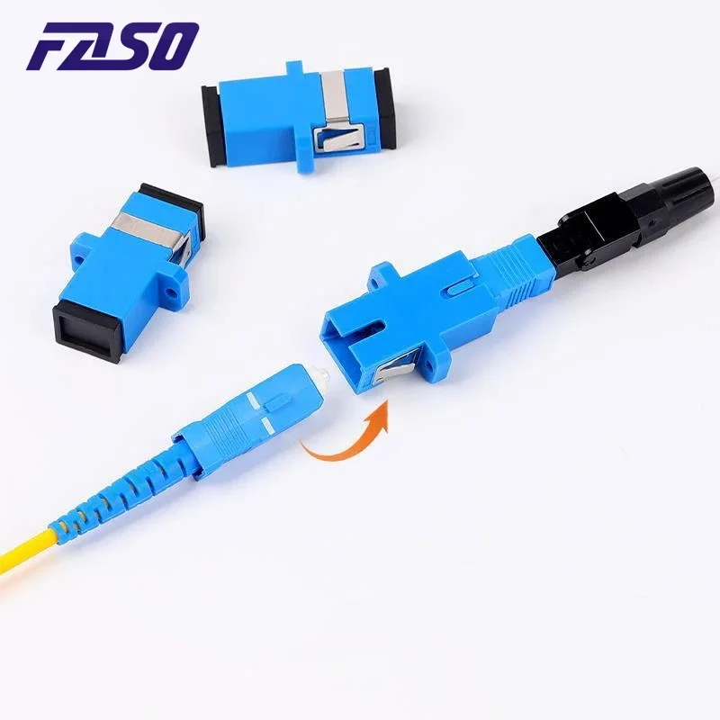 100pcs Simplex Single-mode SC UPC Flange Fiber Optic Adapter SC Optical Fiber Coupler SC UPC Fiber Flange SC Connector