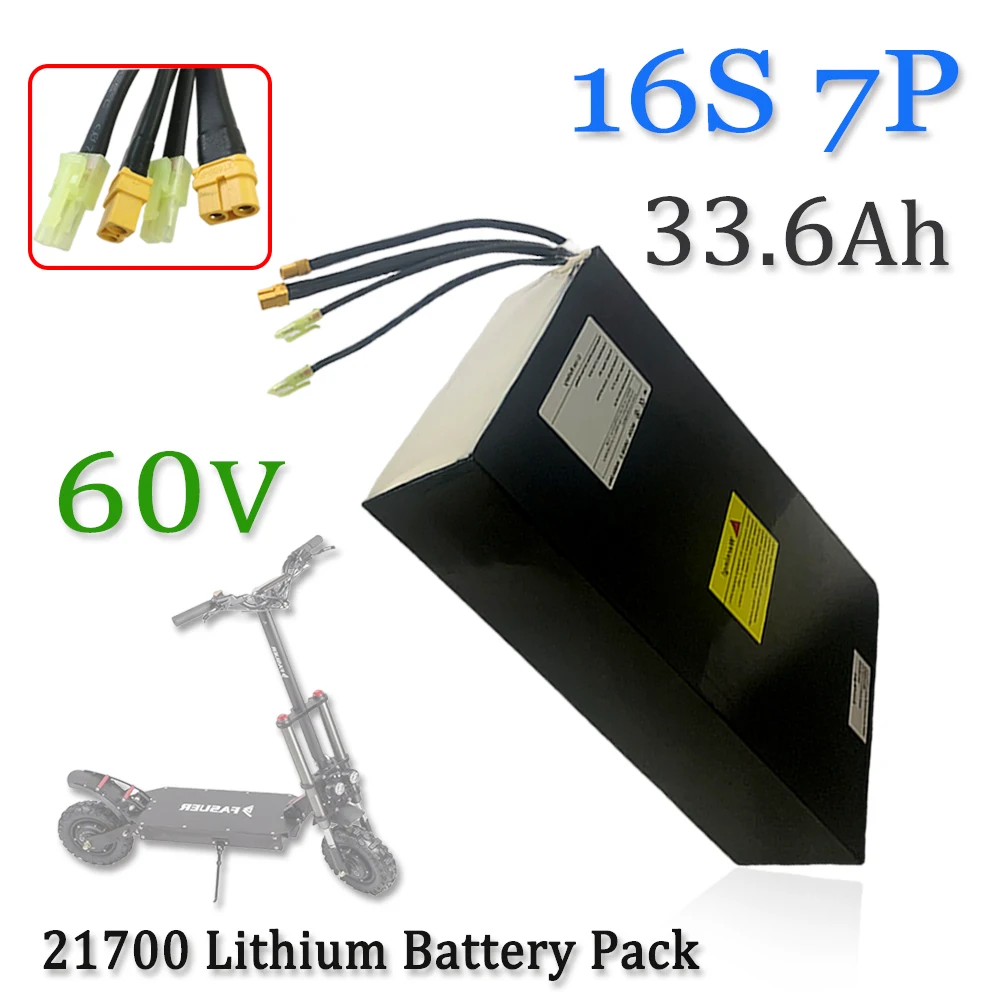 

16S7P 60V 33.6Ah/33600mAh 21700 Rechargeable Lithium Battery Pack Suitable For Dual Drive Scooter Battery