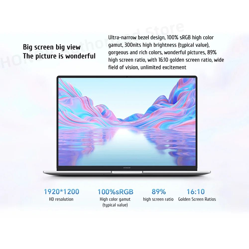 Honor MagicBook X 16 2023 16 인치 IPS 스크린 노트북 i5-12450H, 16G 512GB SSD 노트북, 윈도우 11 프로 컴퓨터 실버 PC