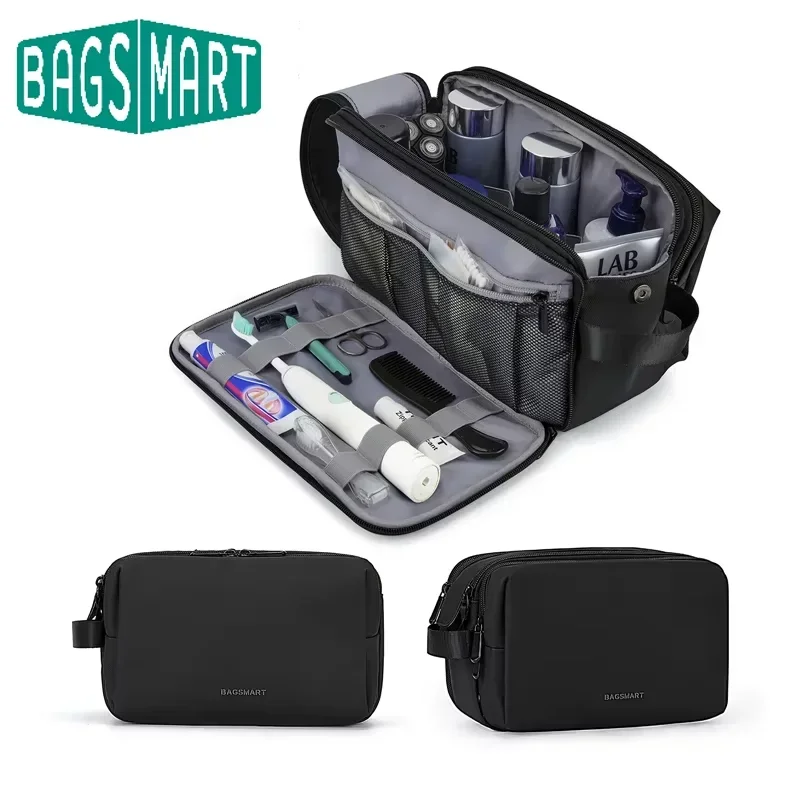 BAGSMART Toiletry Bag Large Capacity Men's Cosmetic Bag Multifunction Waterproof Travel Essentials Women Makeup Organizer