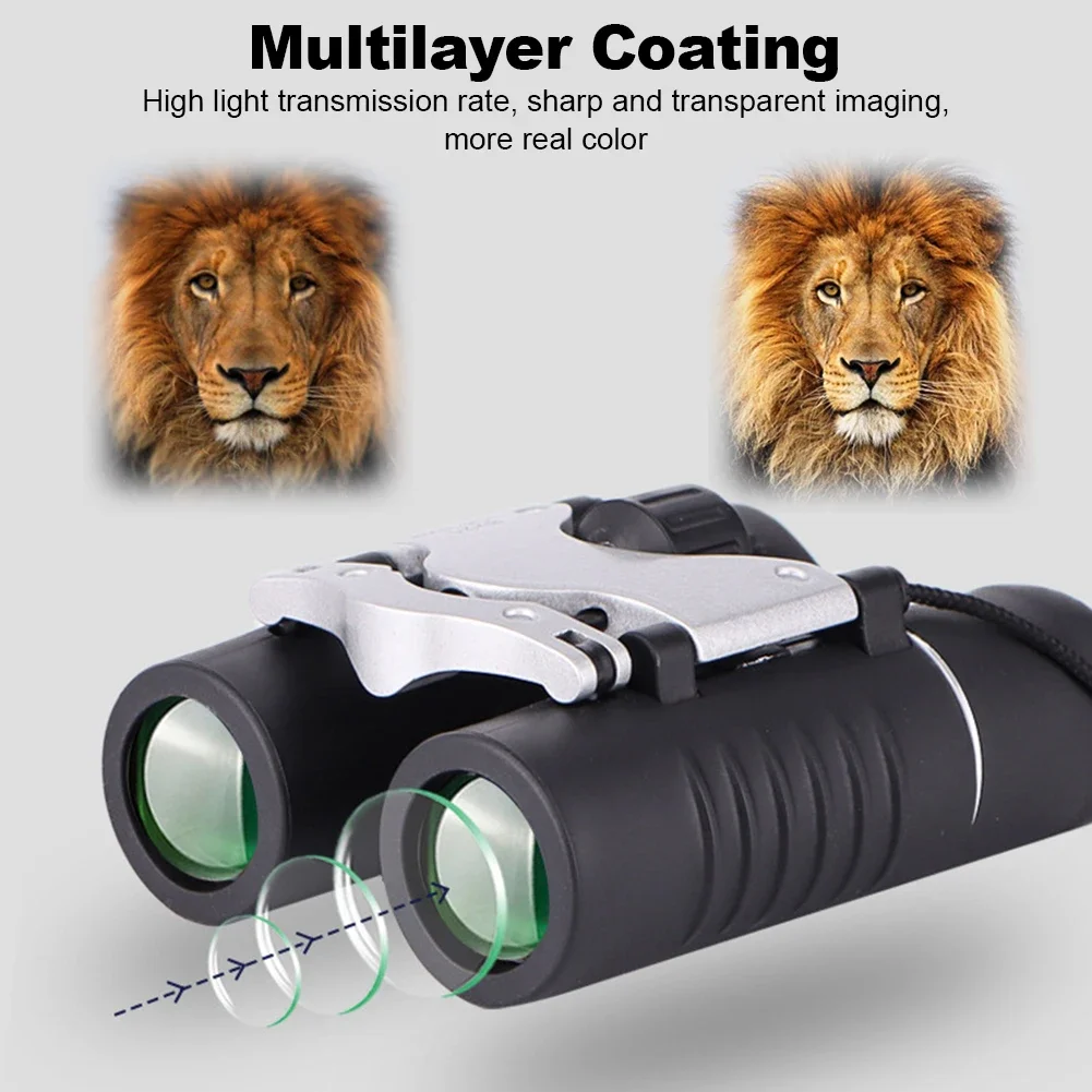 8x21 HD Binoculars Easy Focus Outdoor Binoculars Waterproof Small Compact for Bird Watching Hunting Concert Theater