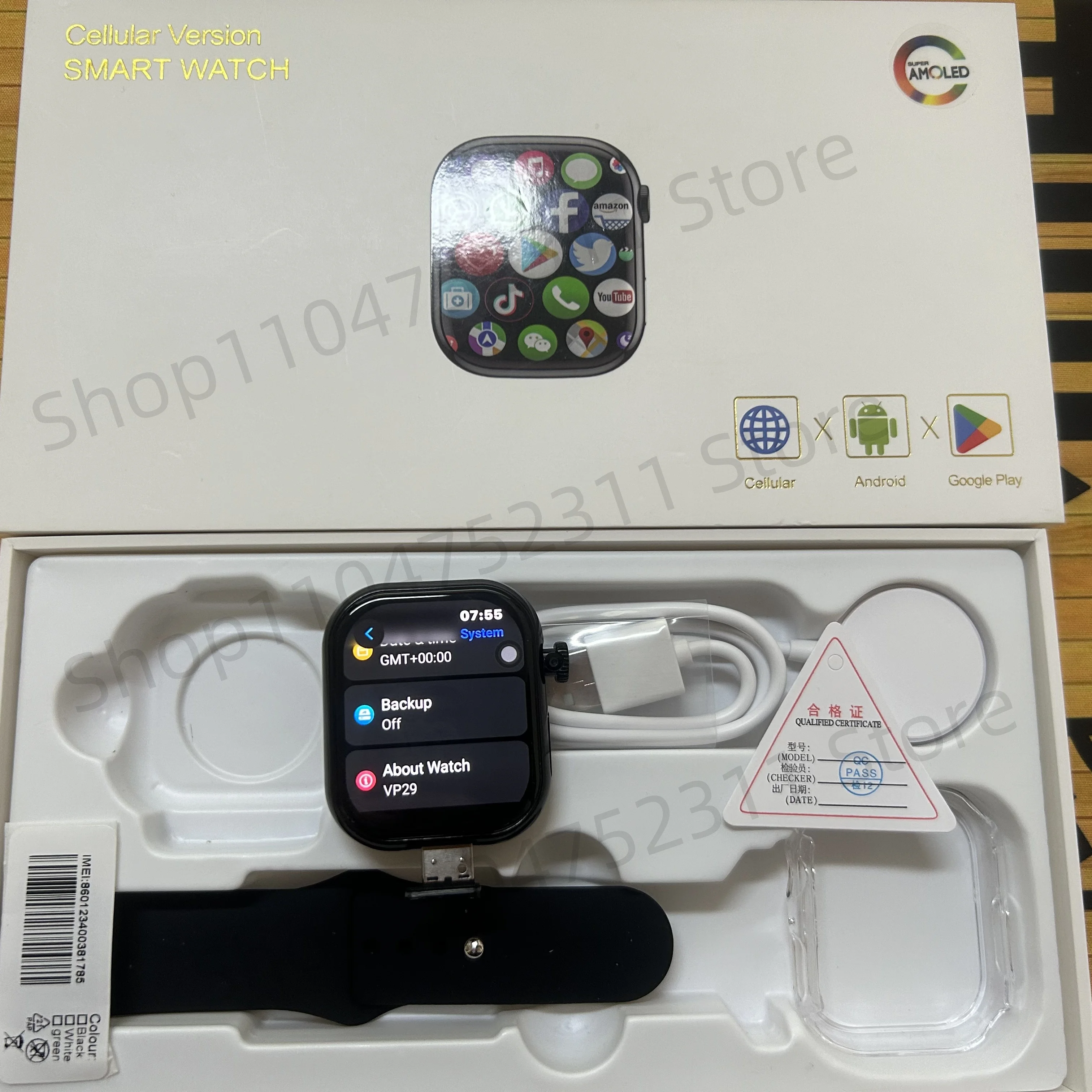 ساعة ذكية VP29 أصلية سلسلة VP 2.29 بوصة أندرويد 5G...