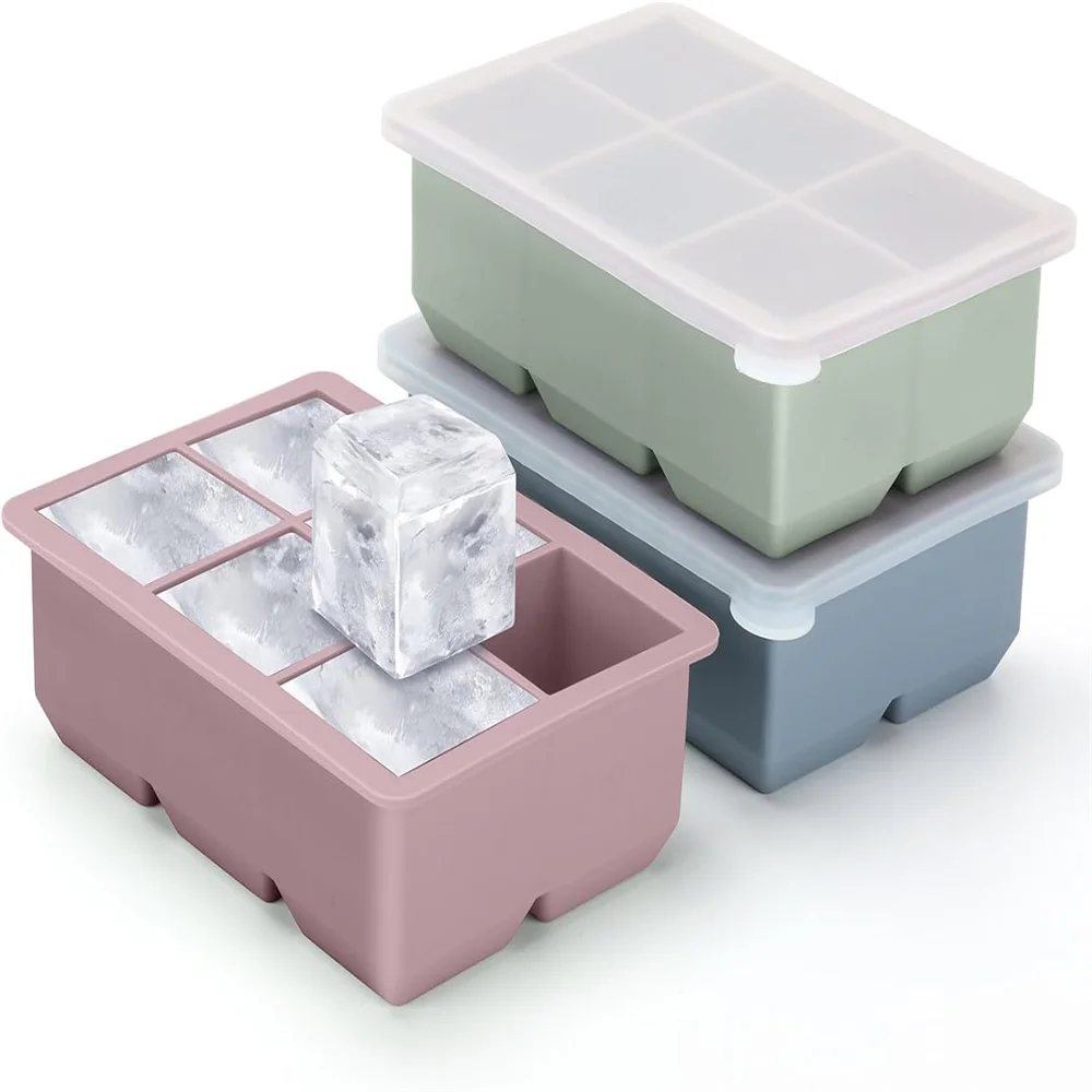 Large Silicone Ice Cube Tray with Lid-premium-2025 – Leakproof, Odor‑Free Square Molds for Whiskey & Cocktails | BPA‑Free Freezer S2ca14a8915d7442f810ebaf84578a3772