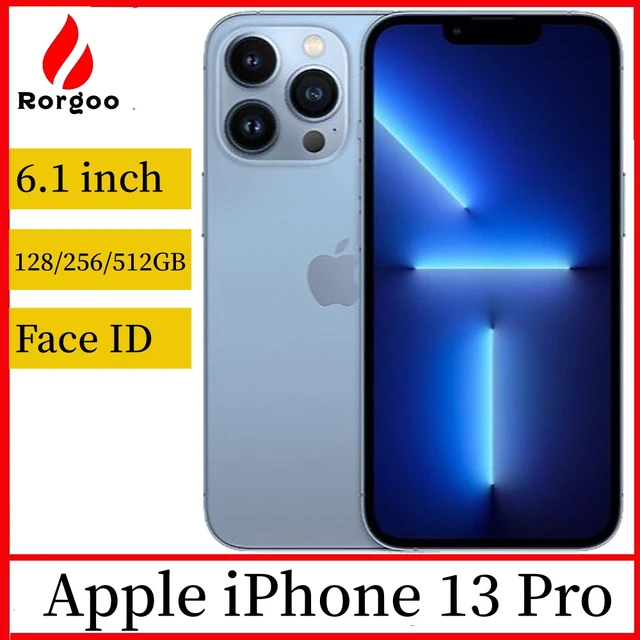 Apple iPhone 13 pro 128GB/256GB ROM Unlocked 13pro Mobile phone 5G A15 Bionic With Face ID 6.1" OLED Screen 3 X 12MP Camera Cell