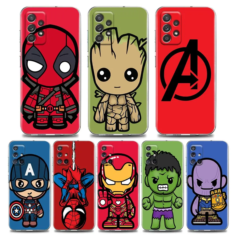 

The Avengers Clear Soft Case For Samsung Galaxy A54 A72 A52 A32 A23 A73 A53 A71 A33 A41 A31 A21 Case Cover Deadpool Groot Marvel
