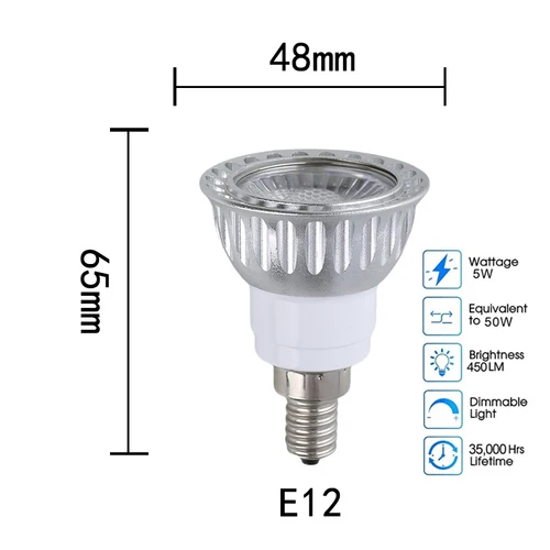 밝기 조절 가능 LED 스포트라이트, COB 스포트라이트 전구, 밝은 홈 램프, 알루미늄 조명, GU10, GU5.3, E12, E27, E14, B15, B22, MR16, DC 12V, 24V 7