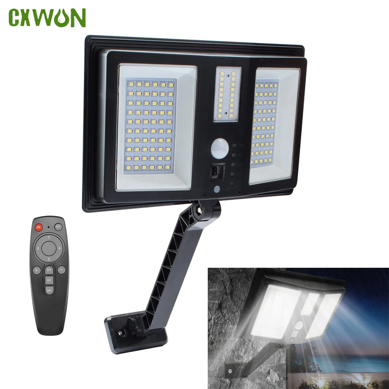 Outdoor Solar Sensor Lights 138 LED Waterproof Wireless Garden Floodlight with Remote Control for Patio Yard Solar Shed Light hot sale f24 12s ac 12 button single speed 100m 433 mhz wireless waterproof industrial remote control for construction machinery