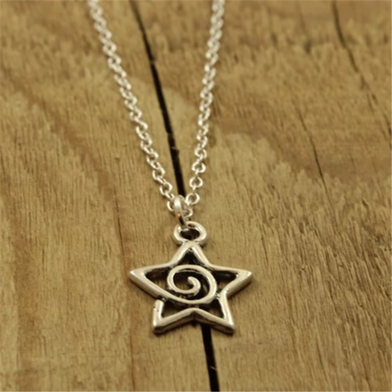 New Silver Color Star Necklaces Chain Couple Heavenly Best Friends Heavenly Gift for Friend Long Necklaces Pendants Men Women_voghion.com