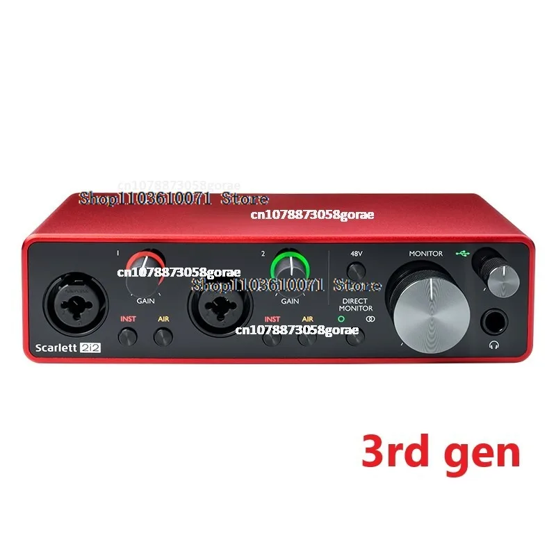 Focusrite Scarlett 2 I2 (3A Generazione) Interfaccia Audio Scheda Audio Usb Esterna Registrazione Chitarra Audio Amplificatore Per Cuffie Microfono Pr