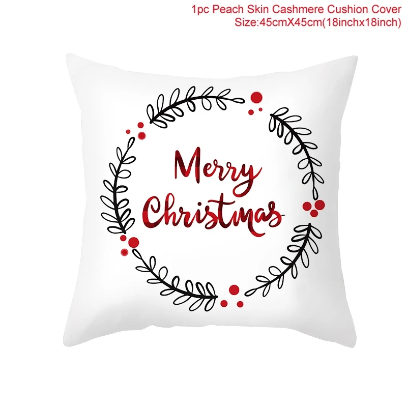 thumbnail image 1 of 45cm Christmas Pillowcase Cushion Cover Christmas Decorations for Home 2024 Christmas Ornament Gift Navidad Happy New Year 2025, 1 of 5