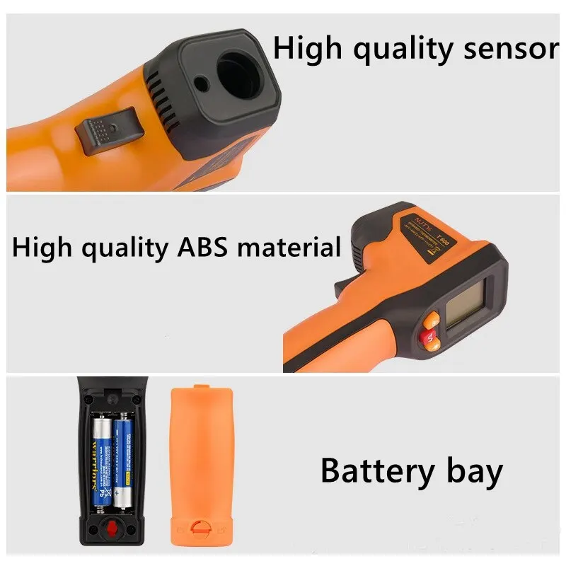 Infrared Thermometer Gun Non-human Temperature Infrared Laser Gun Digital  -58c~752c, Non-contact Ir Laser Gun Firearm Thermometer For Food Kitchen -  