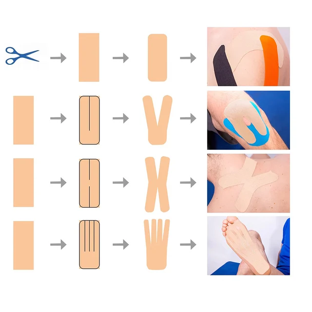 5M Kinesiology Tape Athletic Elastoplast Sport Muscle Patch Recovery Strapping Gym Waterproof Muscle Strain ​Injury Ease Bandage 6