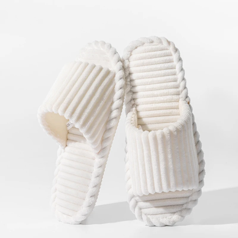 סנדלי בית חדשים לגברים עם פתח פתוח, רכים ונוחים, סנדלי פנים לא מחליקים לחדר השינה באביב ובסתיו, נעלי בית