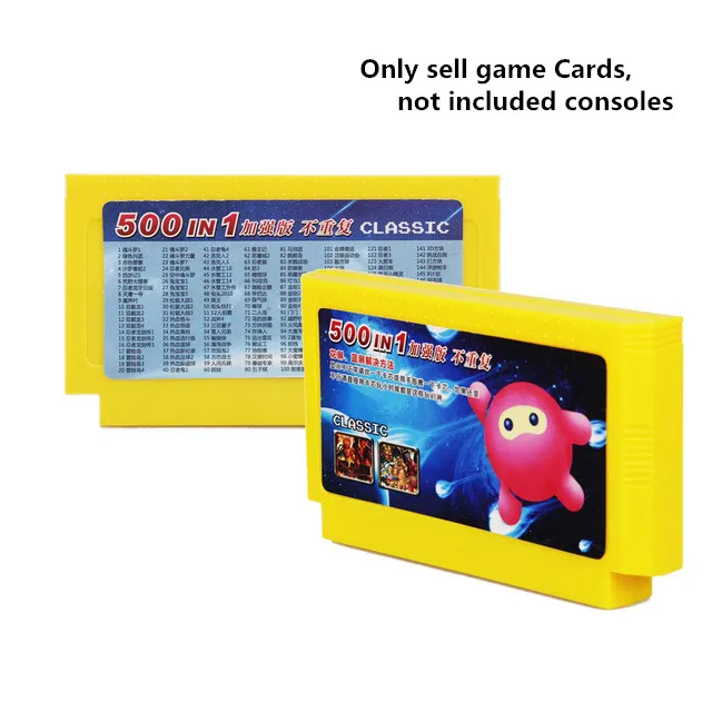 Mini TV Game Console 8 Bit Retro Video Game Console +500 IN 1 Game Card with Dual Controllers For FC NES Handheld Game Player 