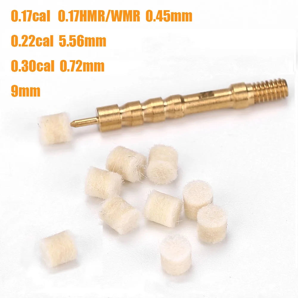 100PcsGunCleaningPads17Cal22Cal9mmChamberCleaningKitsWool