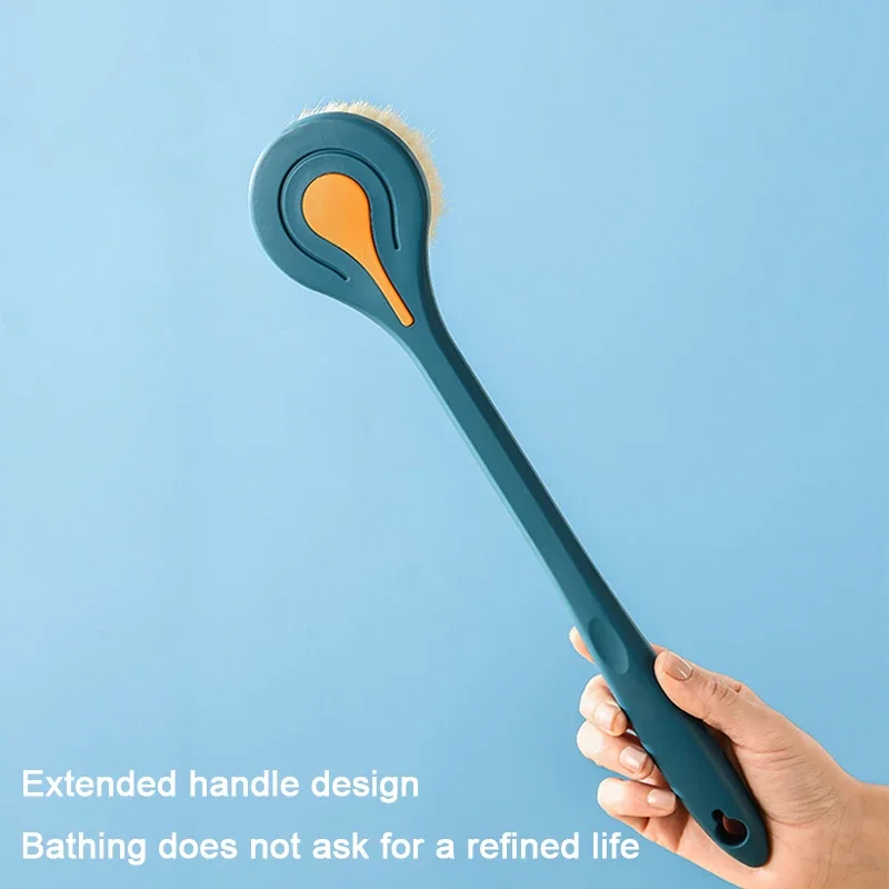 Long Handle Bath Brush Soft Hair Back Bath Brush Bathroom Body Mud Back Scrubber Shower Massage Exfoliation shower brush