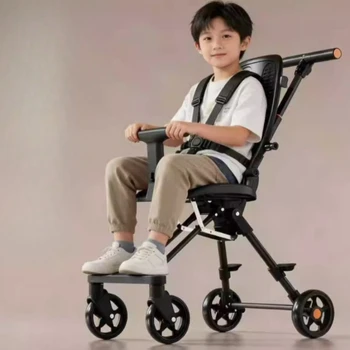 Passeggini Compatti, Passeggini Leggeri, Carrelli da Viaggio per Neonati, Passeggino Pieghevole a Quattro Ruote per Viaggi in Aereo