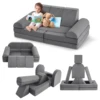 25D Sponge Modular Kids Play Couch for Playroom Kids Modular Couch, Convertible Foam Couch Kids Play Set for Creative Play 2