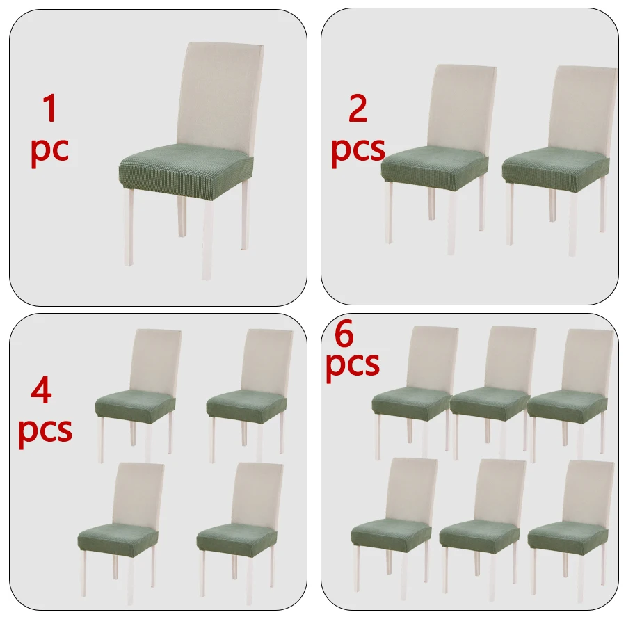 Chair Cover 1 PC elastic Jacquard Corn Kernels Pattern Seat Cushion Cover Dust-proof Easy to Install & Remove