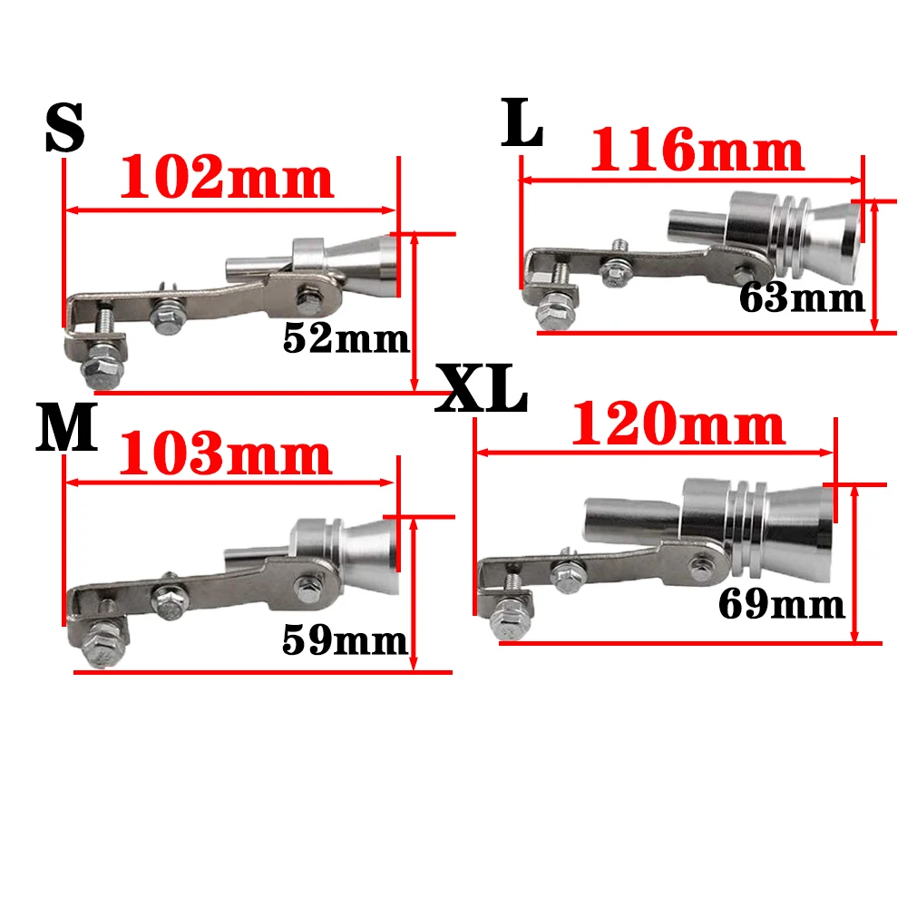 Car Turbo Whistle Universal Aluminum Car Turbo Sound Whistle Muffler Exhaust Pipe Blow-off Valve Simulator