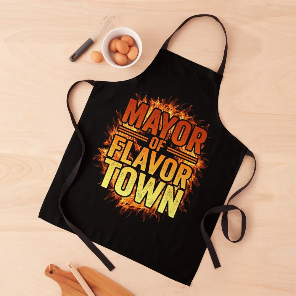 Mayor Of Flavor Town Apron custom kitchen apron woman Kitchen things kitchen apron ladies