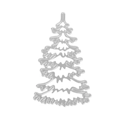 Festive Spanish Phrases Merry Christmas Tree Cutting Dies for DIY Scrapbook and Handmade Craft Decoration (DC - 2573)
