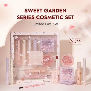 Set di bellezza da 8 pezzi con trucco rossetto, correttore, ombretto, sopracciglia e fard