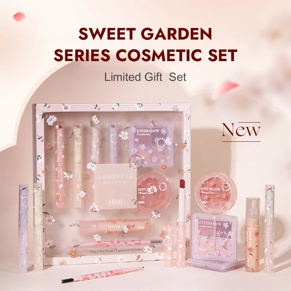 8-Piece Beauty Set with Lipstick, Concealer, Eyeshadow, Eyebrow, and Blush Makeup 1