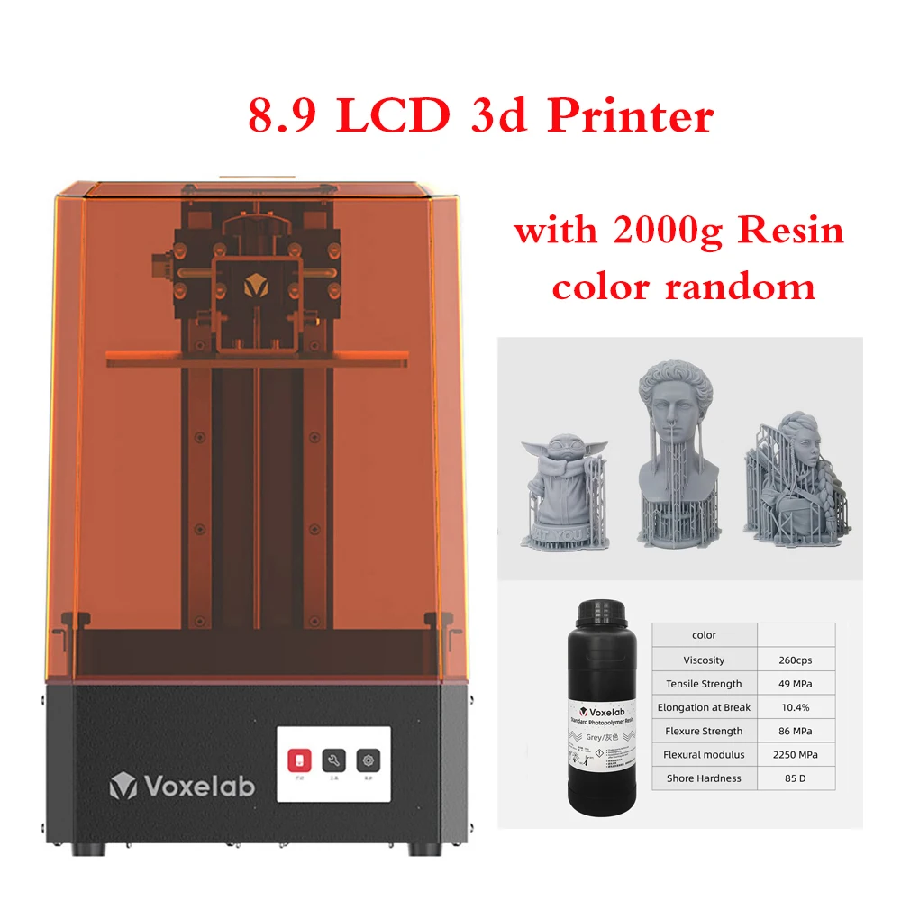 Voxelab Proxima 8.9 LCD 3d Printer 4K Monochrome LCD Screen UV Matrix 405nm LED Light Fast Printing Double Leadscrew More Steady 3dprinter 3D Printers